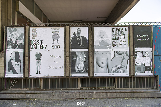 CHEAP - RECLAIM call for artist, 2020, Bologna, street poster art. photo credit: Michele Lapini