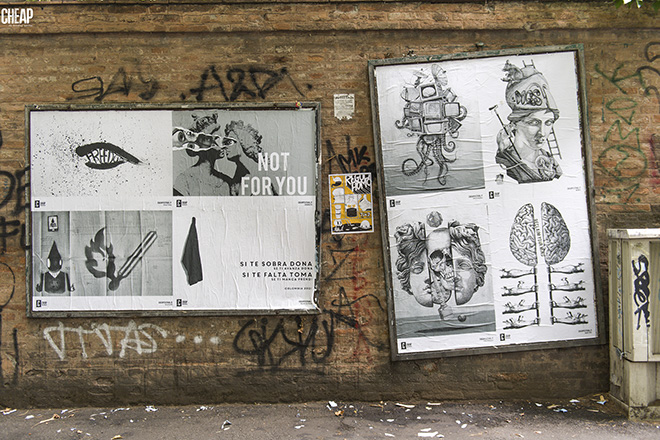 CHEAP - RECLAIM call for artist, 2020, Bologna, street poster art. photo credit: Michele Lapini