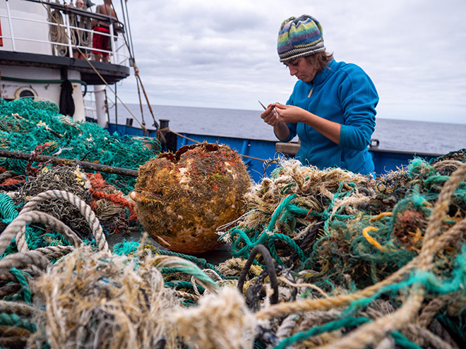 Ocean Voyages Institute, 103 Tons of Plastic Removed From the Great Pacific Garbage Patch. Photo Courtesy of Ocean Voyages Institute