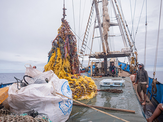 Ocean Voyages Institute, 103 Tons of Plastic Removed From the Great Pacific Garbage Patch. Photo Courtesy of Ocean Voyages Institute