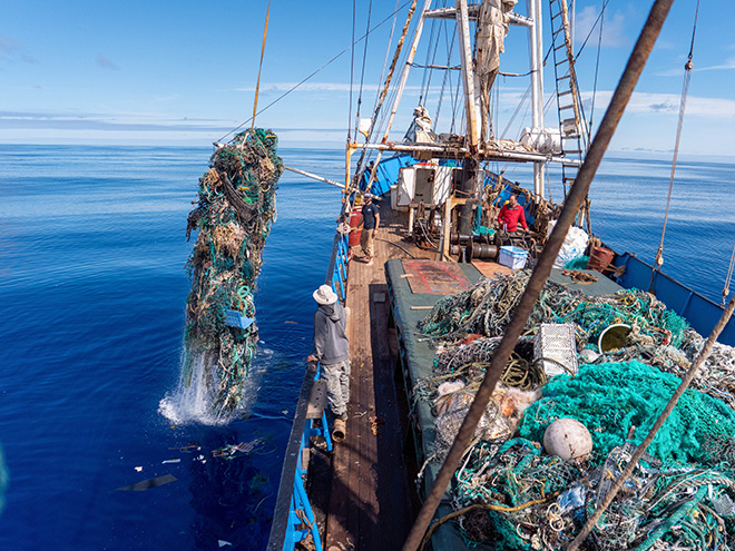 Ocean Voyages Institute, 103 Tons of Plastic Removed From the Great Pacific Garbage Patch. Photo Courtesy of Ocean Voyages Institute