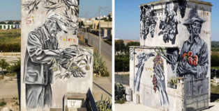 Piskv - Si colora quando tocca le sue mani, murale a Canosa di Puglia (BAT)