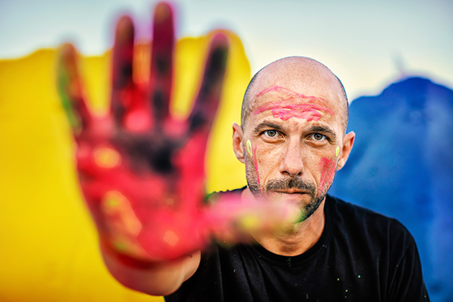 Massimo Sirelli - Catanzaro ColorFul, land art site specific, porto di Catanzaro Lido