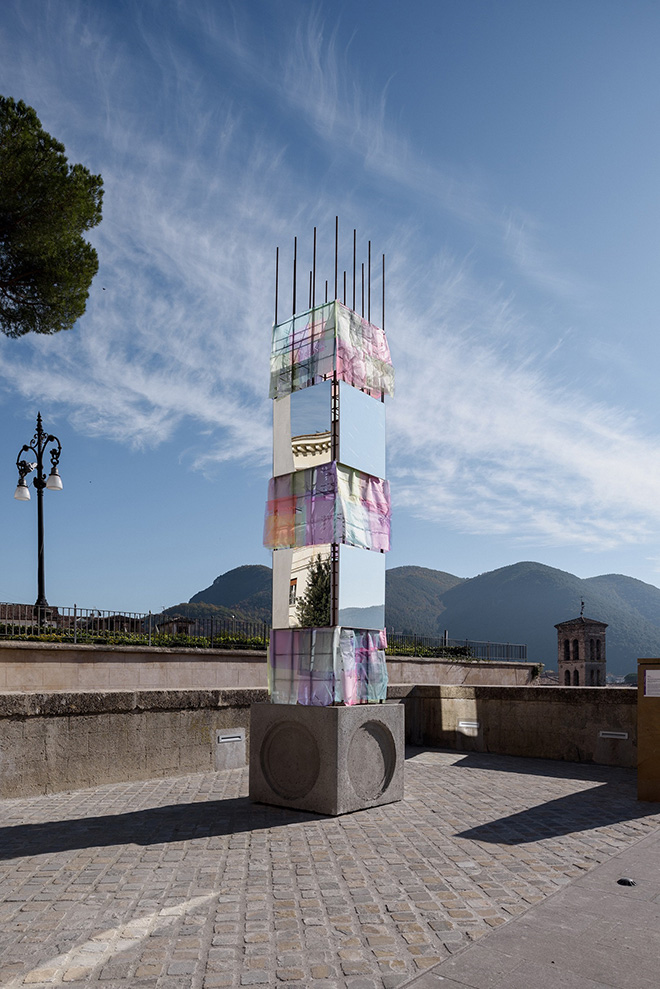 Alberonero - PILA, installazione a Rieti per TraMe-Tracce di Memoria, 2020. Foto: Gianluca Gasbarri