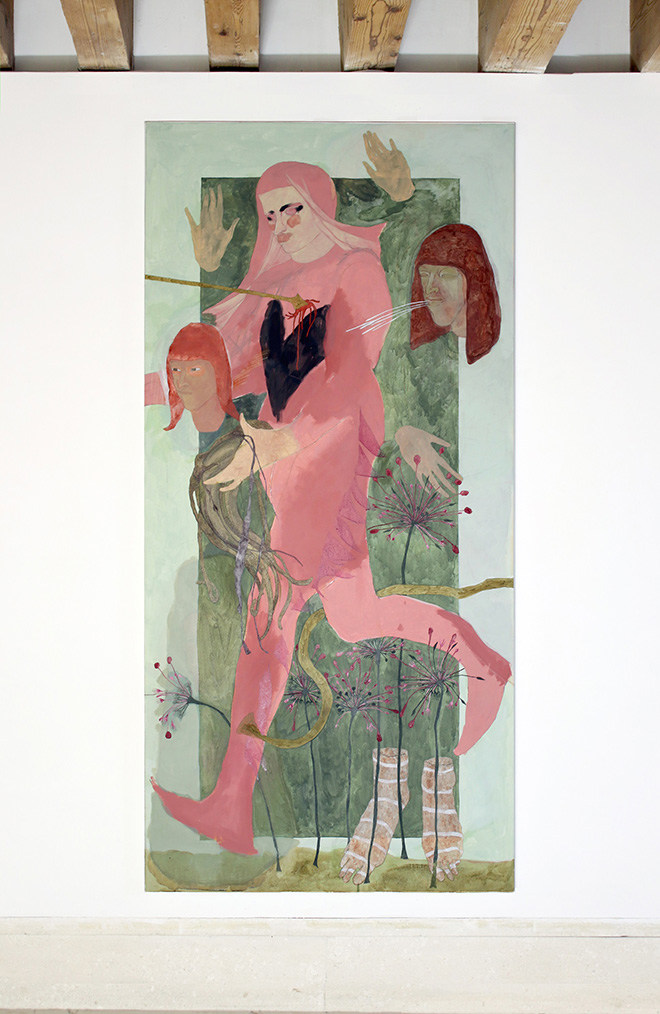 Ella Walker - He seems made of stone, 2020, acrylic on canvas, 100 x 210 cm