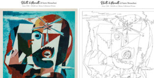 Ritratto di Marinetti di Sante Monachesi, Anno 1940 - 100x80 cm. Roma, Collezione Privata, Album d'artista - Colora la Collezione Farnesina