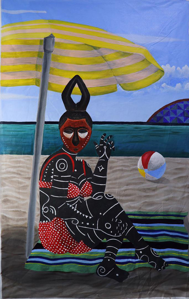 Kelechi Charles Nwaneri - The Tourist at the beach, 2020, AKKA project