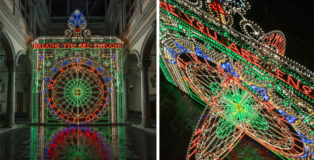 Marinella Senatore - We Rise by Lifting Others (Ci eleviamo sollevando gli altri), installazione, per il Cortile di Palazzo Strozzi. photo credit: OKNOstudio