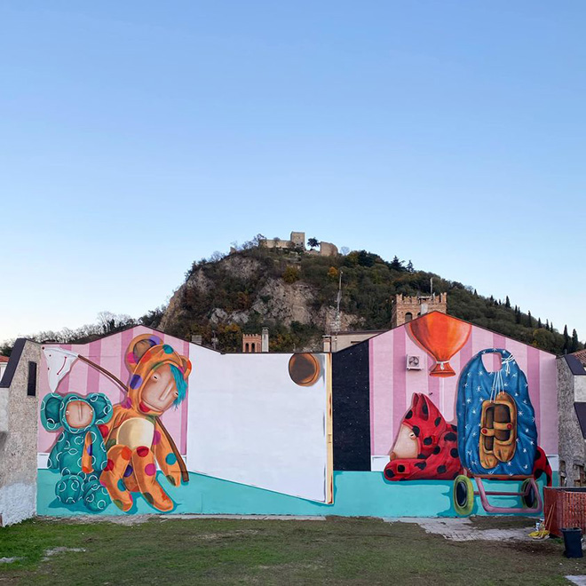 Tony Gallo - Oltre la porta, i tuoi desideri, murale a Monselice (PD), Italy