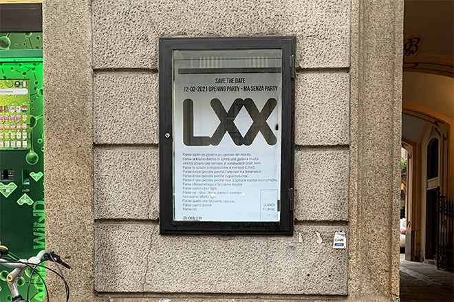 LXX GALLERY – A Milano inaugura la più piccola galleria del mondo