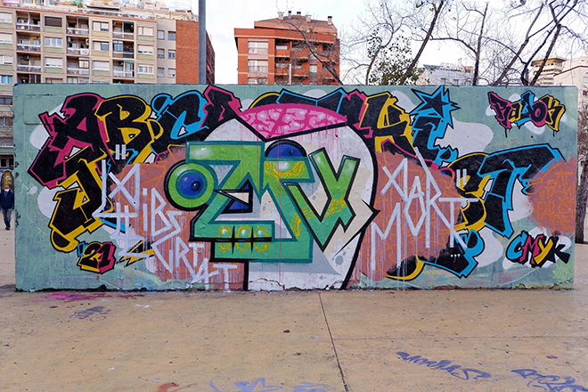 El Edu - Graffiti Jam a Barcellona, Parque de las Tres Chimeneas, (Libertà per Pablo Hasel). photo credit: Fer Alcalá