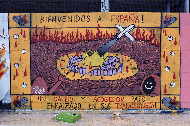 El Rughi - Graffiti Jam a Barcellona, Parque de las Tres Chimeneas, (Libertà per Pablo Hasel). photo credit: Fer Alcalá