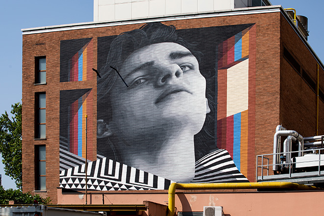 MEDIANERAS (Spagna) , Reborn - Padova – Azienda Ospedale Università Padova.  Opera su muro .