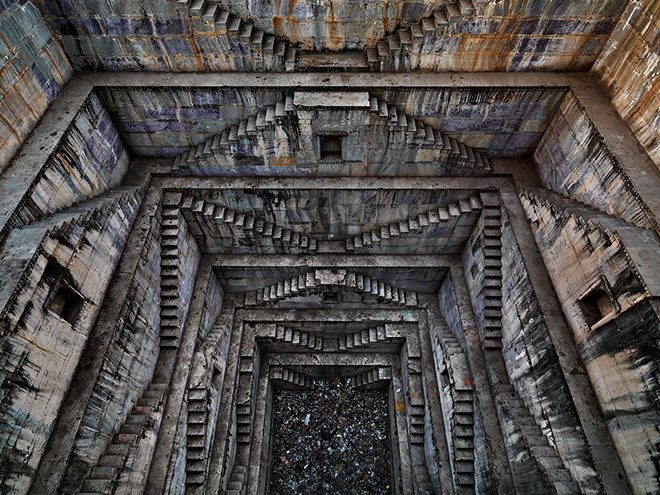 Step-well #4, Sagar Kund Baori, Bundi, Rajasthan, India. Photo by Edward Burtynsky.