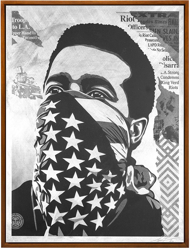 Shepard Fairey - American Rage, 2020, Ed.1_3, Silkscreen on Metal (Aluminum),18x24 in. (45,7 x 61 cm), credits Wunderkammern, Shepard Fairey