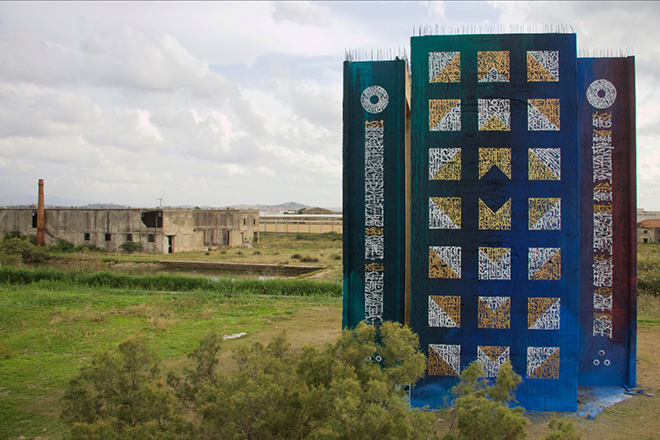 Said Dokins (@saidokins), Babel. Trapani Public Art, Sicily, Italy. Photo: Vincenzo Cascone