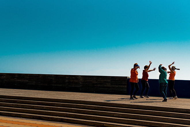 © Davide Bonaldo, Italy - Dancing in the Blue, Shortlist, Open, Street Photography, 2022 Sony World Photography Awards.