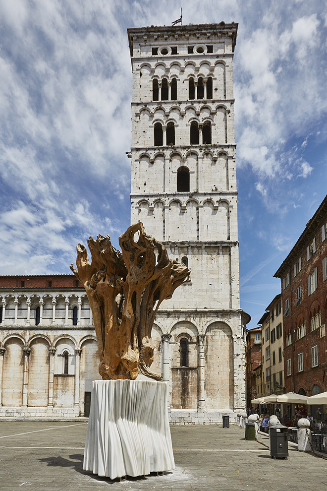 Pablo Atchugarry - Il risveglio della Natura, Mura di Lucca, Piazza San Michele