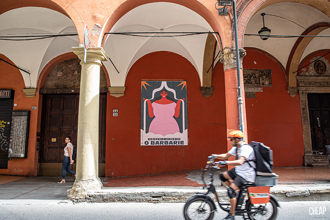 CHEAP - Festival Partecipazione, Strada Maggiore, Bologna. Artwork by Camila Rosa. Photo credit: Margherita Caprilli