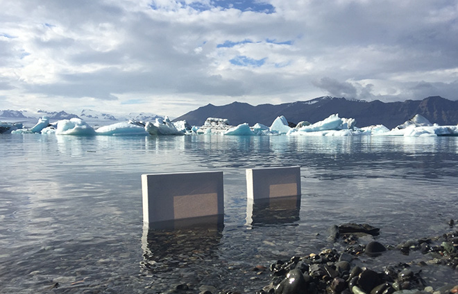 Roberto Ghezzi - Installazione Naturografie, Islanda, 2017