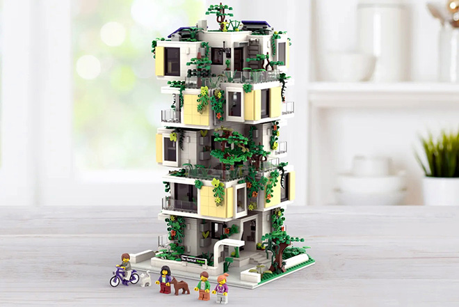La versione LEGO del Bosco Verticale di Stefano Boeri
