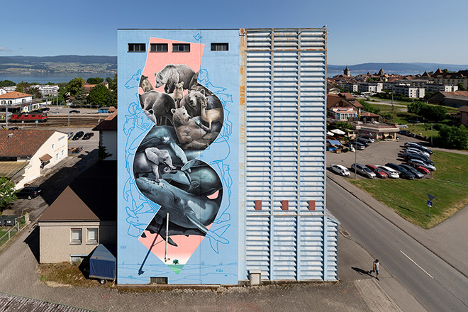 Nevercrew – “Sign”, murale a Estavayer-le-lac (Svizzera)