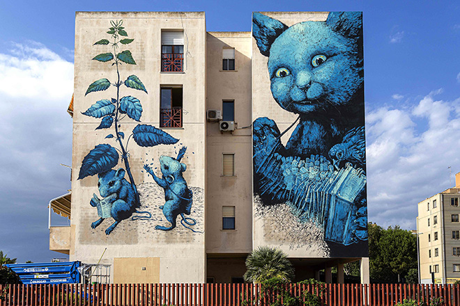 Ericailcane – Murale a Sant’Elia per Cagliari Urbanfest