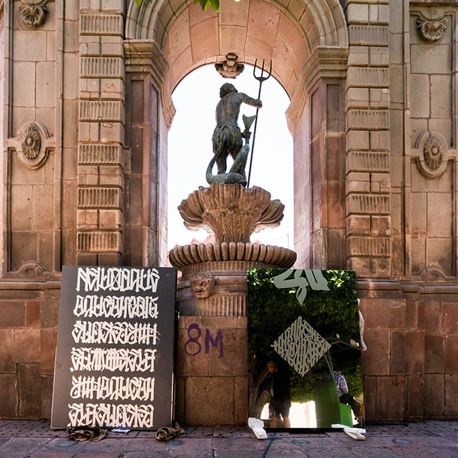 @saidokins, Refraktur. Site Specific Installation, Querétaro. México. 2022. Photo: Leonardo Luna