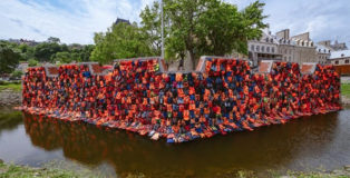 Ai Weiwei - Life Jackets, Québec City. Photo credit: Stephane Bourgeois