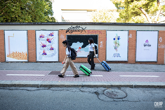 CHEAP - (On fire) Open call for artists, Street poster art, Bologna, 2022. Photo credit: Margherita Caprilli