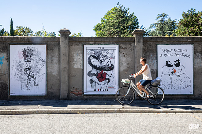 CHEAP - (On fire) Open call for artists, Street poster art, Bologna, 2022. Photo credit: Margherita Caprilli