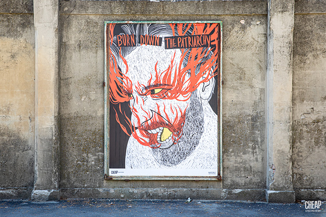 CHEAP - (On fire) Open call for artists, Street poster art, Bologna, 2022. Photo credit: Margherita Caprilli