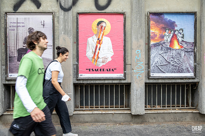 CHEAP - (On fire) Open call for artists, Street poster art, Bologna, 2022. Photo credit: Margherita Caprilli