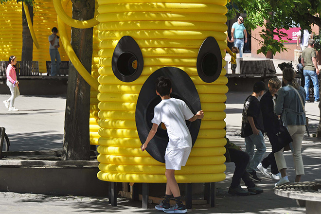 Moradavaga - HEJ FRÄMLING!, installation, Örebro, OpenArt festival, 2022