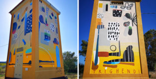 Giorgio Casu - Trighendi, murale a San Gavino Monreale