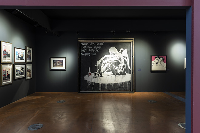 THE GREAT COMMUNICATOR. BANKSY - Unauthorized exhibition, installation view, Salone degli Incanti Trieste. photo credit: Fabrice Gallina