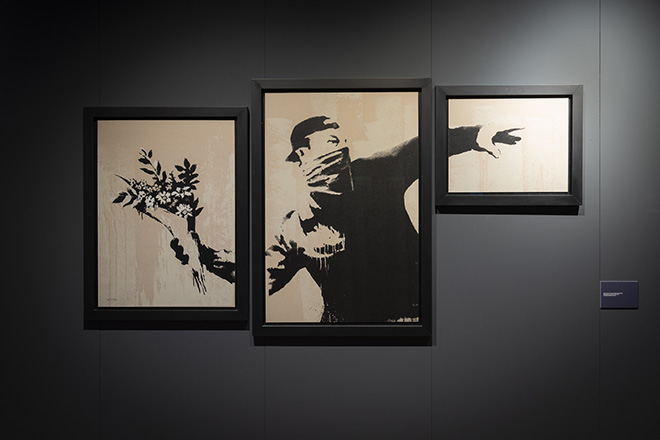 THE GREAT COMMUNICATOR. BANKSY - Unauthorized exhibition, installation view, Salone degli Incanti Trieste. photo credit: Fabrice Gallina