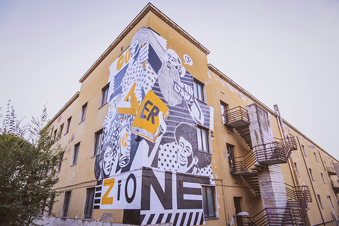 NSN997 – “Cooperazione”, murale per Street Art For Rights