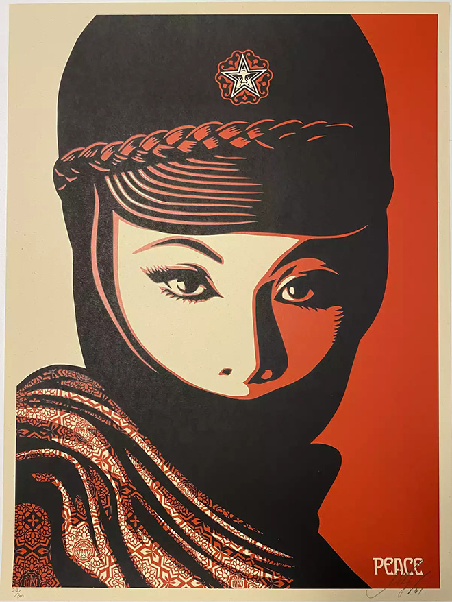 Shepard Fairey - Mujer Fatale, 2007, serigrafia, 46x61