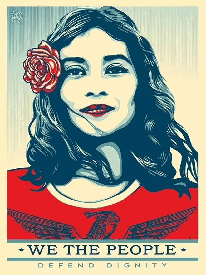 Shepard Fairey - We the people, 2017, serigrafia, 46x61