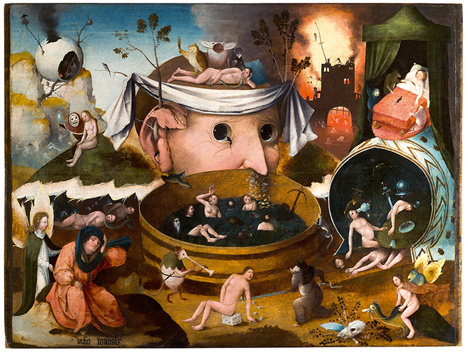 Bottega di Jheronimus Bosch - La visione di Tundalo, 1490-1525 circa. Olio su tavola, Madrid, Museo Lázaro Galdiano. © Museo Lázaro Galdiano, Madrid