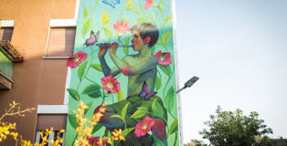 Natalia Rak - Vita sulla Terra, murale in via Settecamini 108 a Roma per Street Art for Rights. Photo credit: © Elenoire