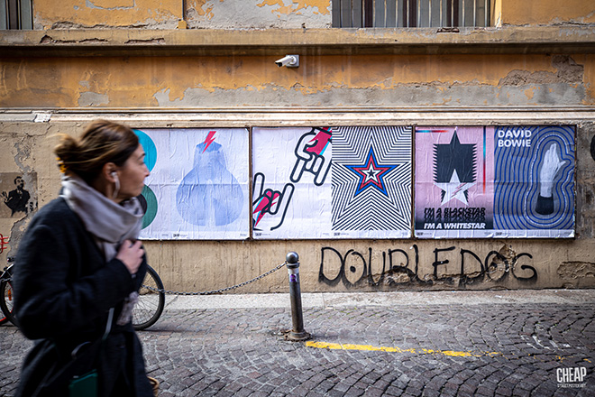 CHEAP - ICONS: David Bowie, Poster art, Bologna. Photo credit: Margherita Caprilli