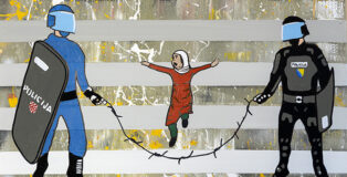 Laika - Not this game, tecnica mista su tela, 80x60