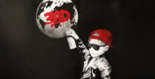 Rizek - Bad World, Stencil, Spray-paint on Wall, Milano