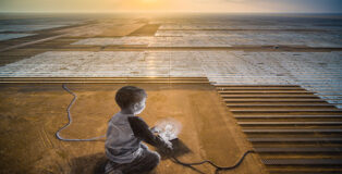 Saype - Towards Good Ideas?, Land art, Ibri Desert, Oman