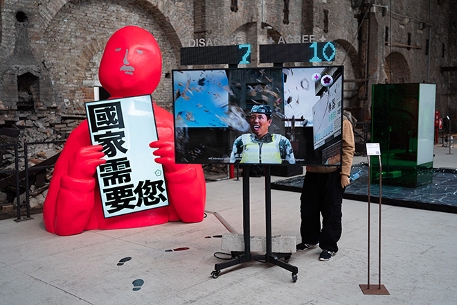 Ohau Chen - Back to Glory Make__Great Again, 2021, installation view, Arte Laguna Prize exhibition, Venice. Photo credit: Valentina Gava