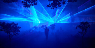 Bressanone Water Light Festival 2023 - LSP by Edwin Van Der Heide. Photo credit: ©Brixen Tourismus, Andreas Tauber