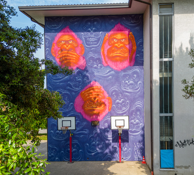 Lélé - Scuola Primaria, San Camillo De Lellis, Padova, Super Walls 2023. Photo credit: Mirco Levorato