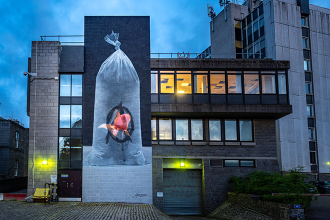 Murmure - Nuart Festival 2023, Aberdeen. Photo: @bktallman